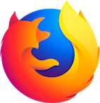 The Firefox logo: a flaming fox surrounding the Earth.